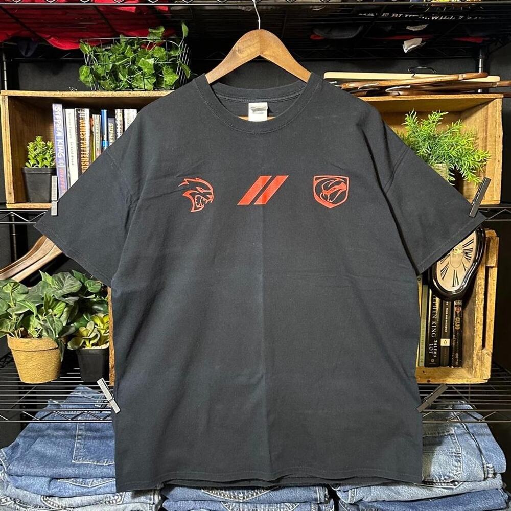 Vintage Y2K Dodge Car Tee Mens XL Black Red Car Show Shirt